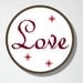 Counted Cross stitch Pattern PDF. Instant download. Love. Includes easy beginner instructions.