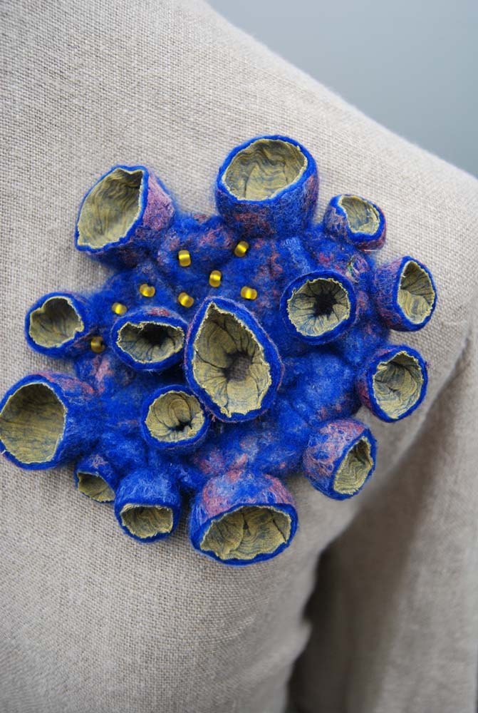 Fabulous hand felted brooch