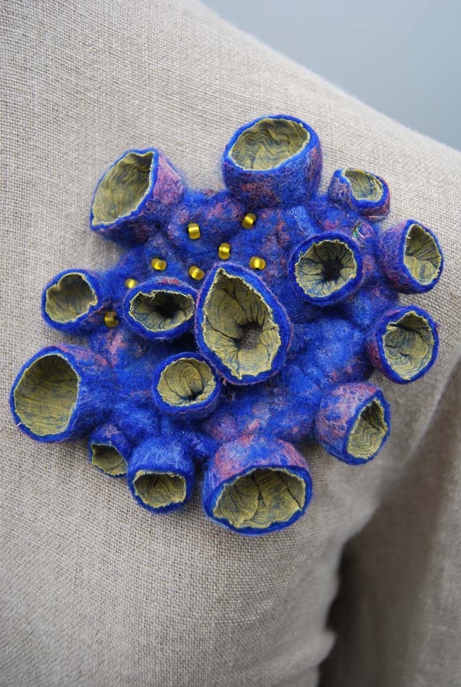 Fabulous hand felted brooch