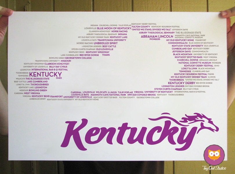 Kentucky State Typographical Poster