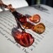 Sparkly Bookmark Beaded Red and Brown Velvet Book Thong