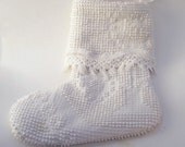Handmade Holiday Stocking from Upcycled Bedspread