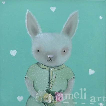 Paint  Baby Room on Kids Painting  Baby Room Decoration  Bunny Children Wall Art  Baby