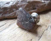 BROWN Beach Glass Cabinet KNOBS Sea Glass Cabinet Knobs Drawer Pulls