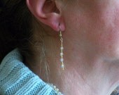 Earrings Beaded Dangle Swarovski Crystals Glass Bead Accents Wedding Jewelry Bride Bridesmaids Prom Special Occasions Gift Idea Everyday