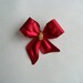 Vintage Red Ribbon Brooch Bridal Sash Bride Bridesmaid Wedding Holiday Special Occasion Gift