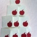 This item made 5 treasuries.... Cute 2 x 2 Small Blank Inside gift cards with Red Apple Punch... Set of 10