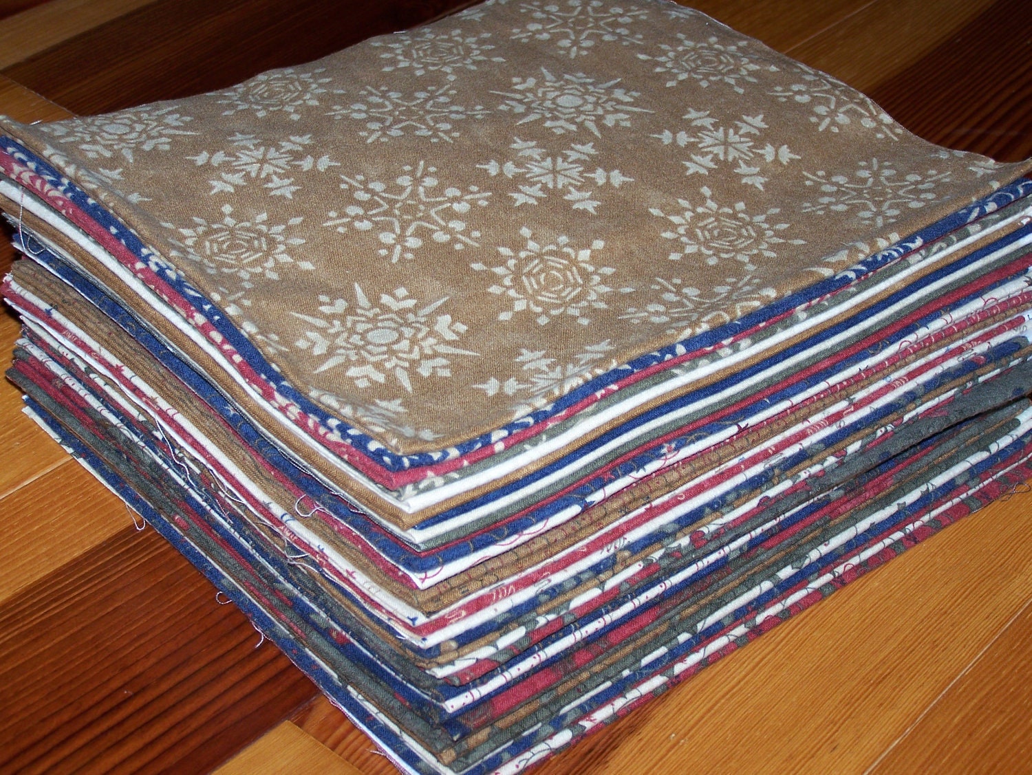 37 Christmas Xcitement Brushed Flannel Fat Quarters by Sandy Gervais for Moda Fabric Primitive Myra Barnes Busy Hands Quilts