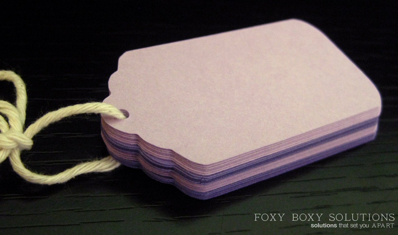 Tags: Purple and Lilac - set of 24