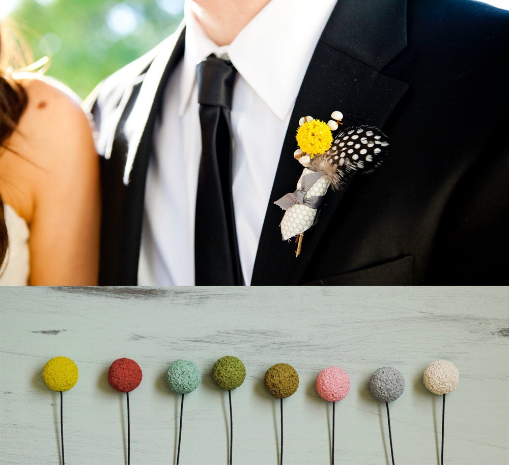 Horton Any Color Ball Wedding Boutonniere