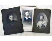 Antique Photographs / Female MATRIARCHAL Strong WOMEN / Vintage Photography, Watch fob, Jewelry, 1900's Fashion