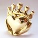 10 kt Yellow Gold Claddagh Necklace - Pendant - NEW - Solid Yellow Gold - Celtic Jewelry - Irish Promise - Love - Faith - Rickson Jewellery