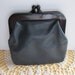 Navy Blue Italian Leather Change Purse Vintage