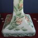 Milk Glass Candle Holders Painted Roses Vintage