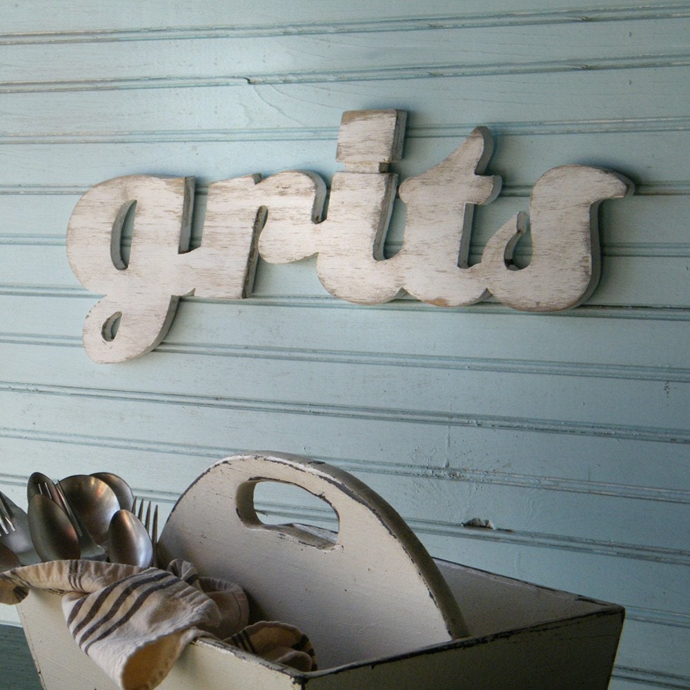 Grits Sign Southern Breakfast Kitchen Food Girls Raised in the South - SlippinSouthern