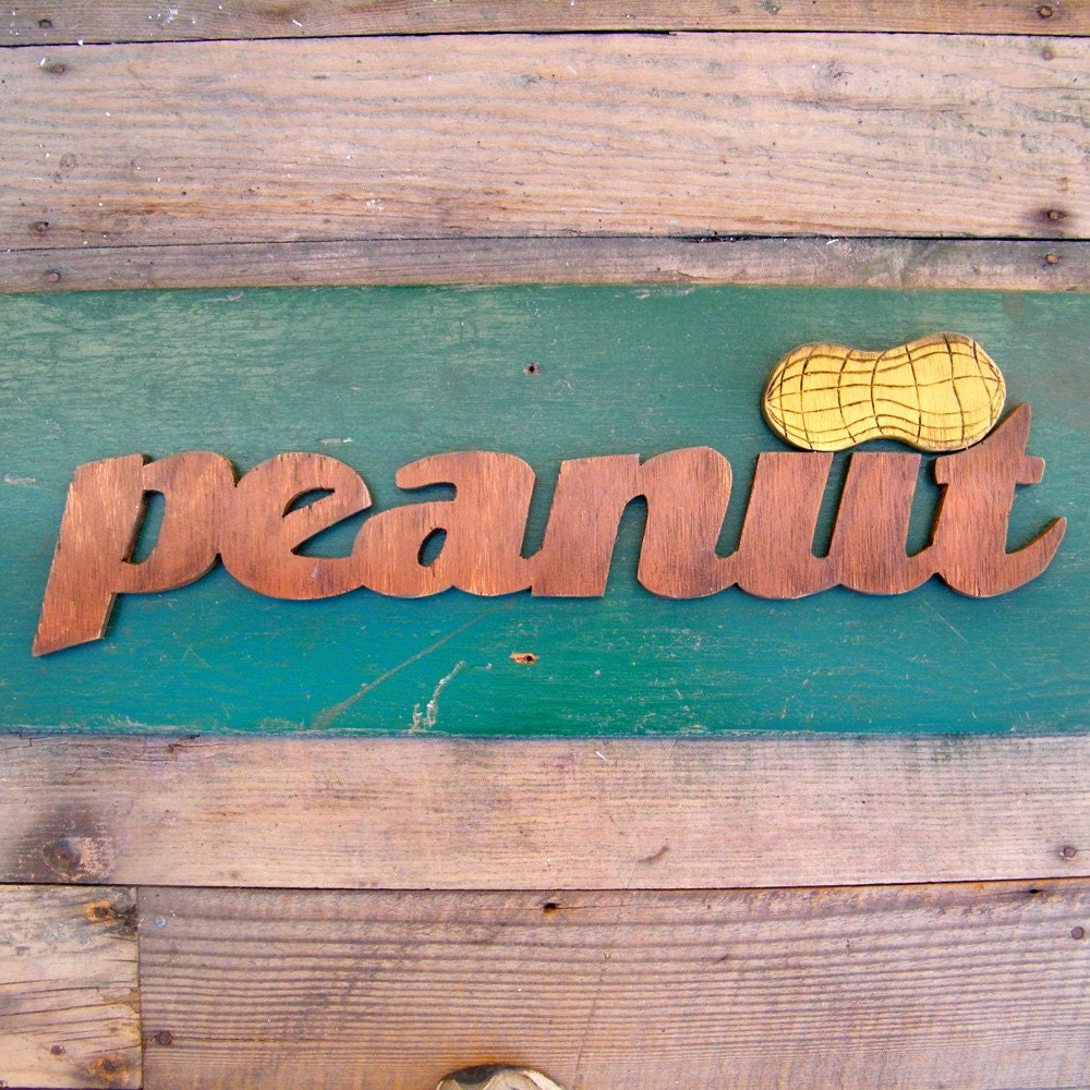 Peanut Southern Word Wooden Country Sign