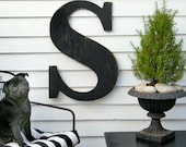 24" Extra Large Letter Large Wood Letters Shabby Chic Rustic