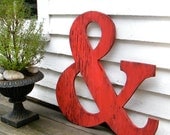 Big Ampersand Large Wooden Letters Big Wooden Letters