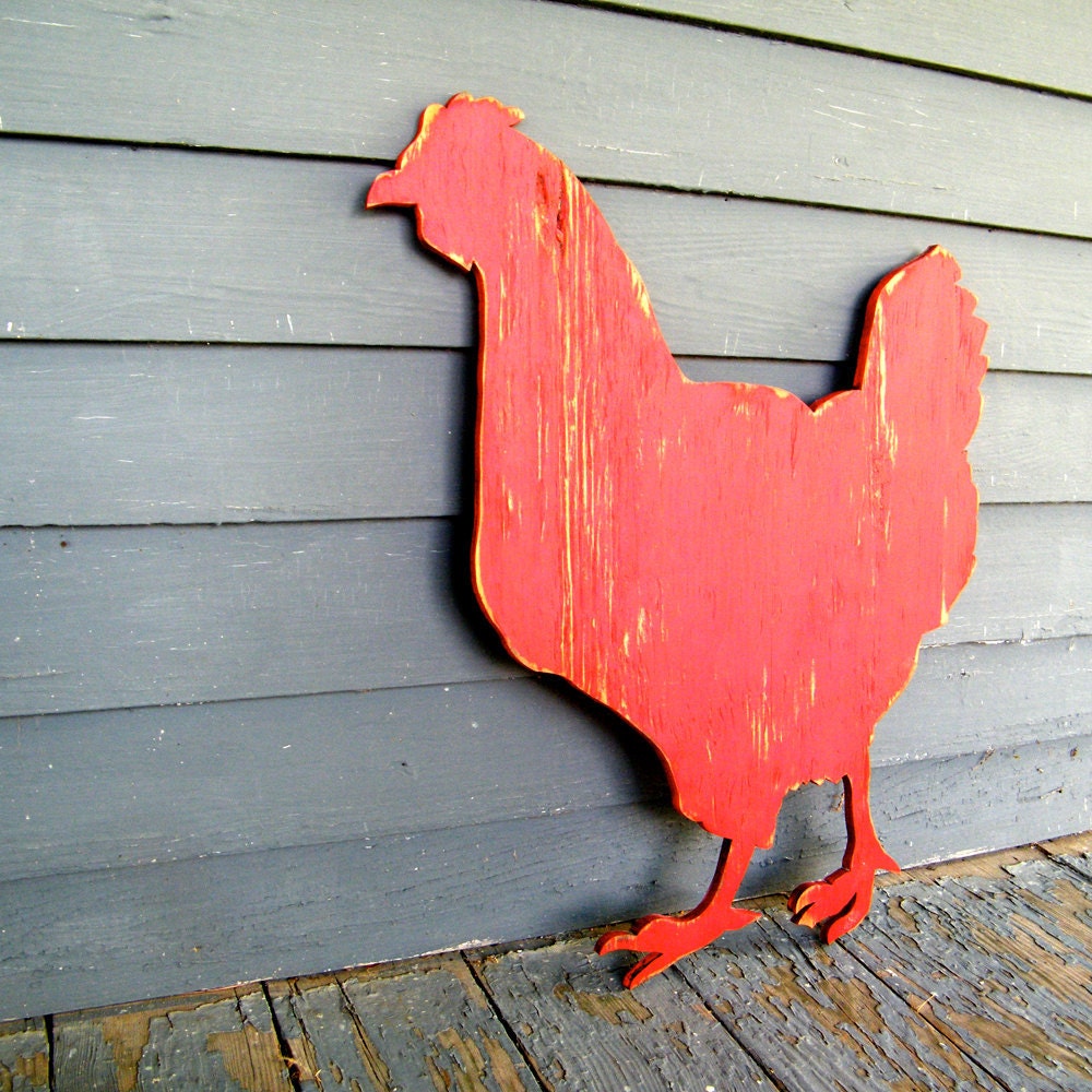 Chicken Hen Sign Barnyard Farm Sign Animal Wall Art