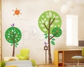 Sunshine in my garden (71" H)- Tree Decals Wall Art Stickers Home Decor