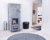 Hooked Design  grey lace carpet, 200 cm (78,7 in)