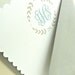 Classic Monogram Scalloped Card: peony
