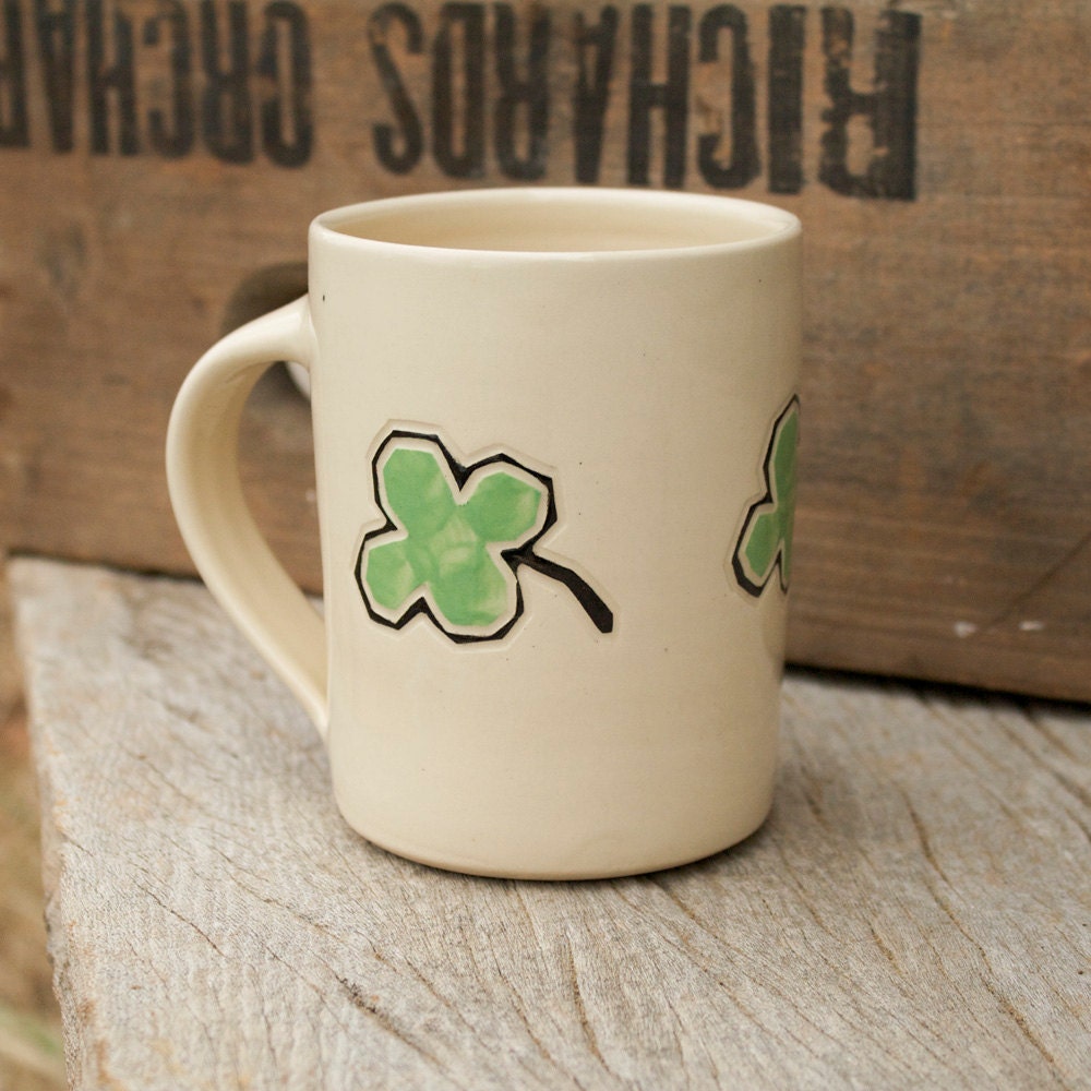 Lucky Grass Green Clover Mug