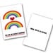 Funny Valentine Geek Love or Pride Card -You are my double rainbow - 5X7 Greeting Card