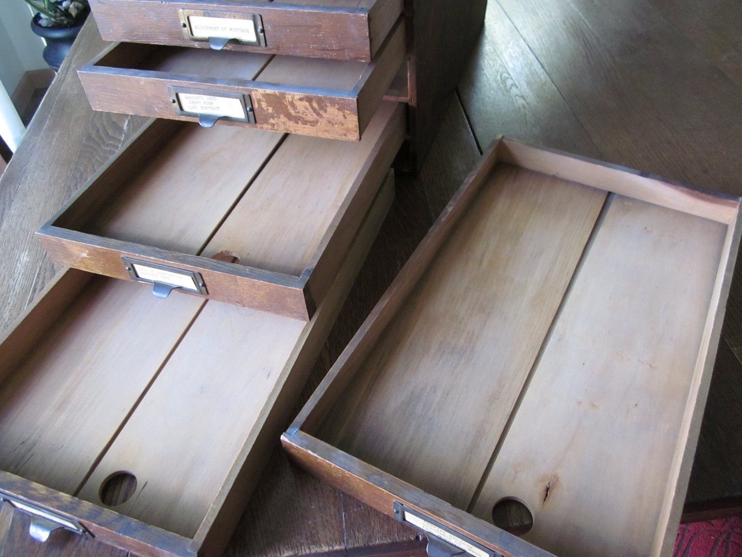 Vintage Card Catalog Catalogue Wood File Cabinet Office Shabby French Beach Cottage Industrial Farmhouse Rustic Decor