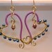 Wire Wrapped Heart Earrings Fresh Water Pearls and Swarovski Crystals