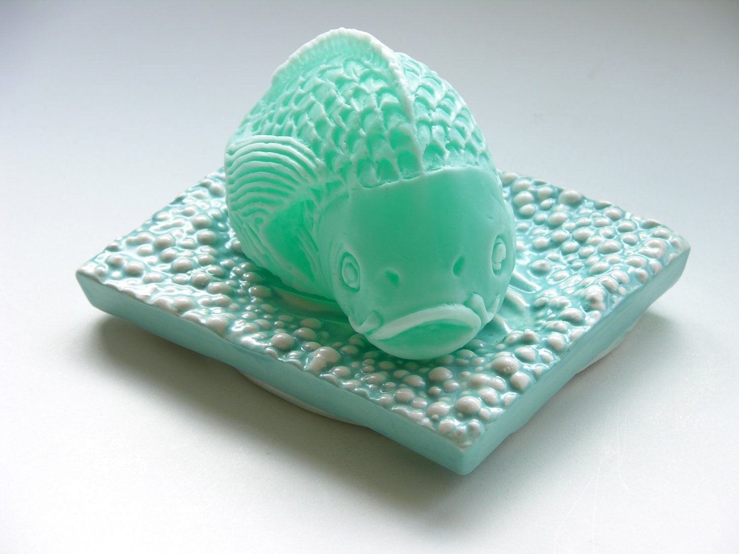 Koi Fish Soap on Ceramic Dish