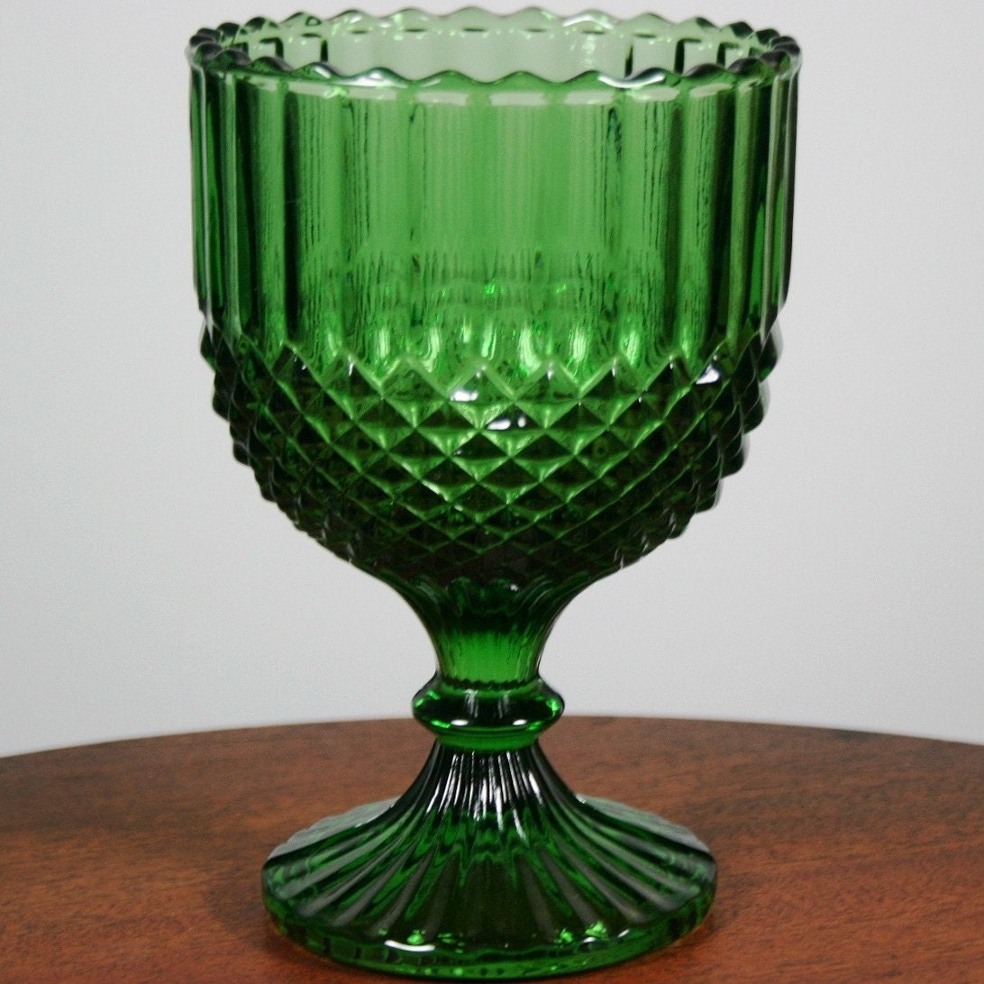 Depression Glass Beautiful Green Goblet By Skipperjack On Etsy 1292