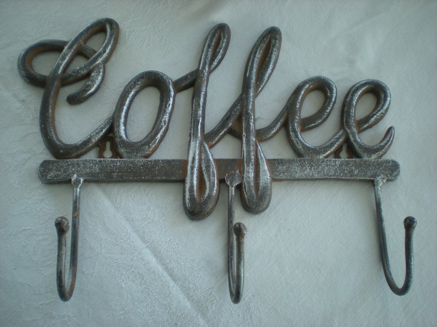 Coffee Mug holder Wrought Iron Cup holder Iron Wall by EnochFarm