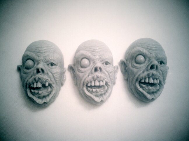 Zombie Apocalypse Head Face Brain Soap Set of 5