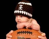 SALE TODAY Baby Football Hat Crochet Sports Beanie Boy Girl  -Newborn 0-3 OR 3-6 Mos Team Colors Available Infant