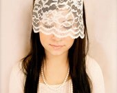 The Lacey Bridal  Vintage Lace Birdcage Veil