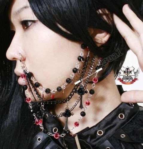 Vamp ICE BloodEarring and Nose Ring Quad Leash