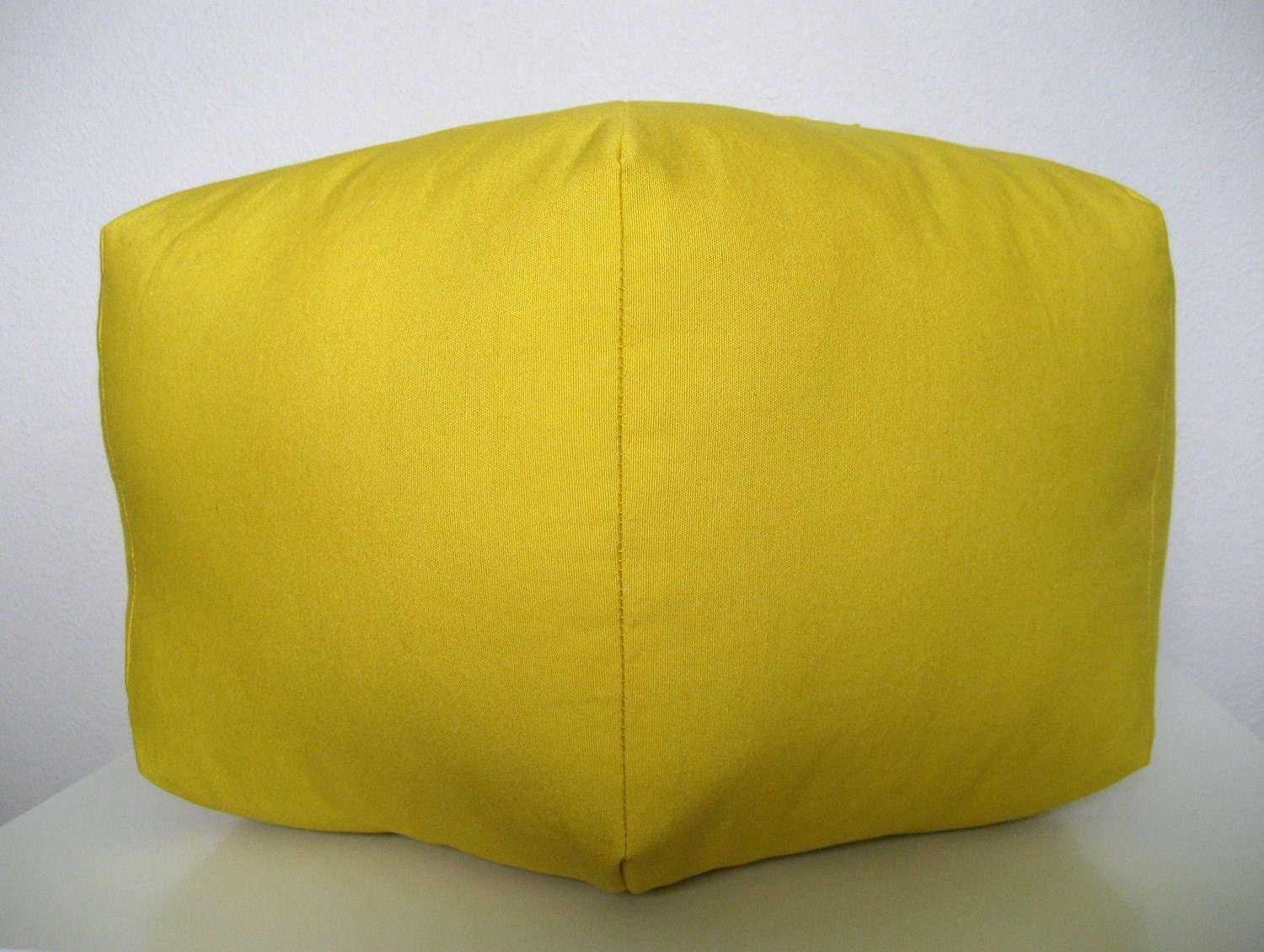 18" Ottoman Pouf Floor Pillow Yellow