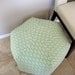 24" Ottoman Pouf Floor Pillow Waverly Cross Section Green