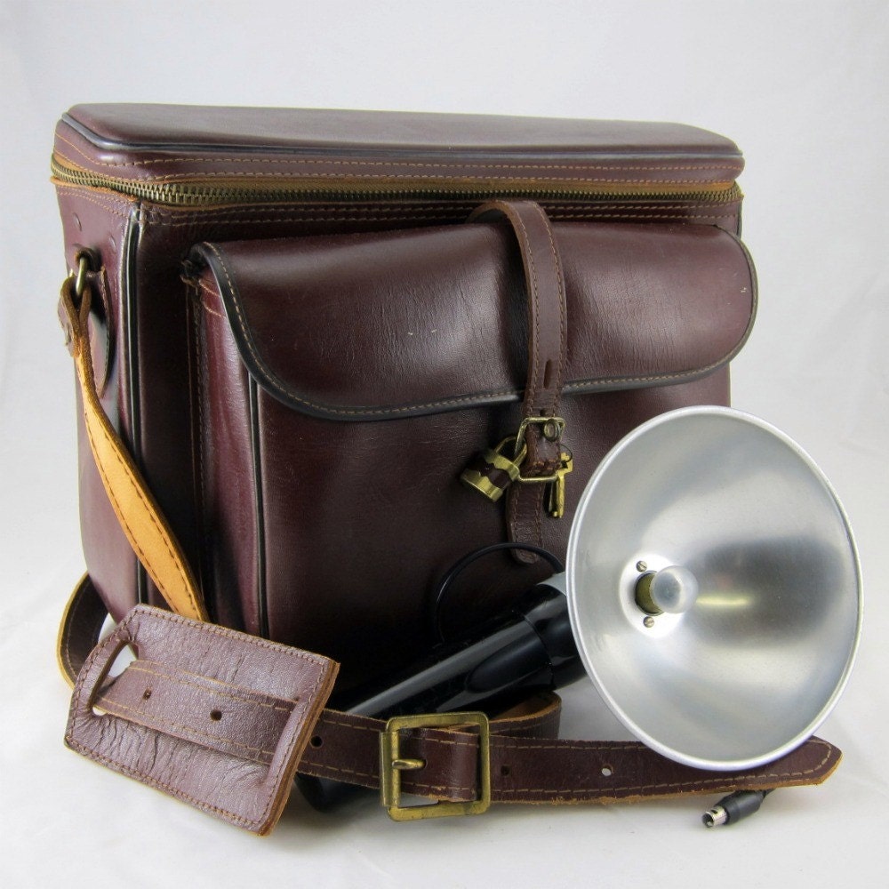 Vintage camera bag with Kodak accessories and by RecentHistory