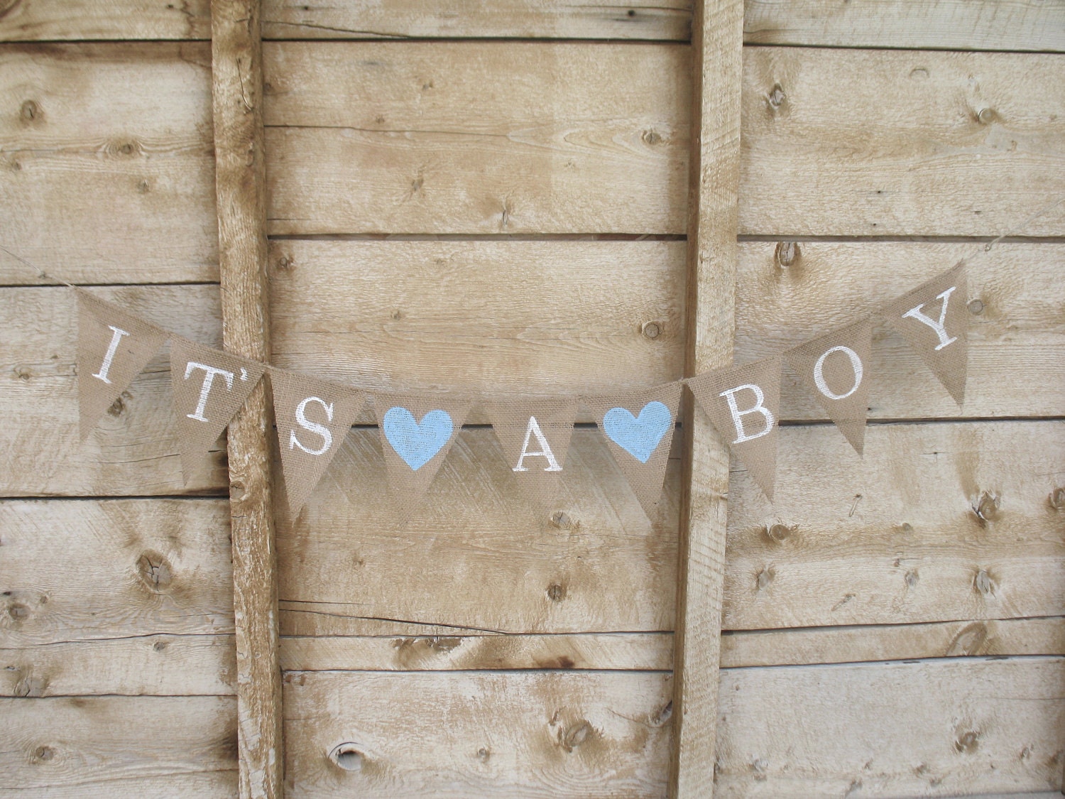 It's a boy burlap banner in white lettering, baby shower banner, photo prop, bunting, sign,