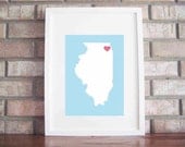 Customize Your Home Is Where The Heart Is State 11 x 14