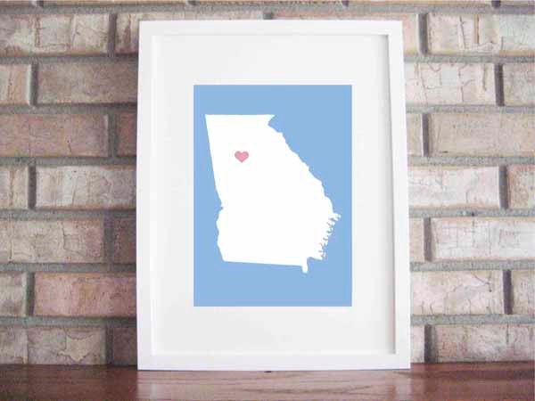 Customize Your Home Is Where The Heart Is - Georgia 8x10