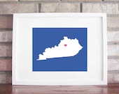 Customize Your Home Is Where The Heart Is - Kentucky 8x10