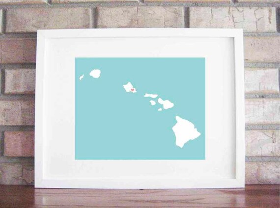 Customize Your Home Is Where The Heart Is - Hawaii 8x10