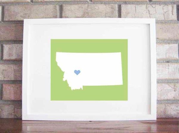 Customize Your Home Is Where The Heart Is - Montana 8x10