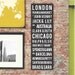 YOUR Modern Family Tree Canvas Bus Scroll. Genealogy Tram Roll. Personalized for you. 20 x 60 w/ add. 2" border (24"x 64")