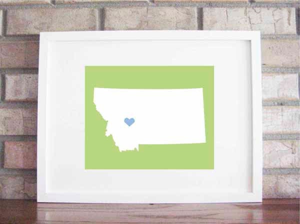 Customize Your Home Is Where The Heart Is - Montana 8x10