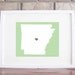 Customize Your Home Is Where The Heart Is - Arkansas 8x10