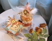 Handmade Altered Gift Box and Special Birthday Girl Party Hat Gift Set